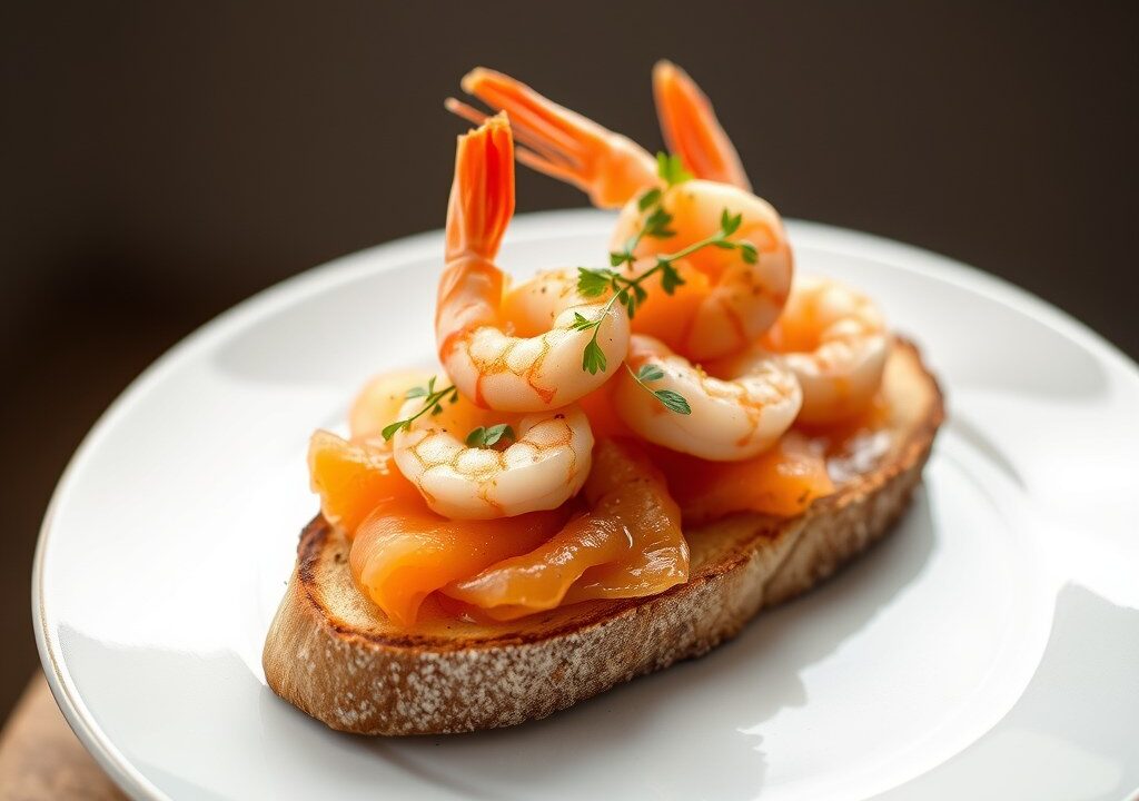 Visprutje voor op toast — AI-gegenereerde illustratie