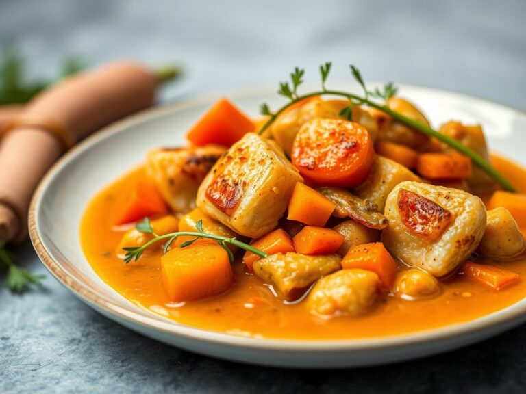 Vleespastei met pompoen en wortels
