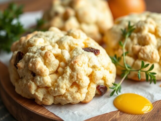 Vruchten scones — AI-gegenereerde illustratie