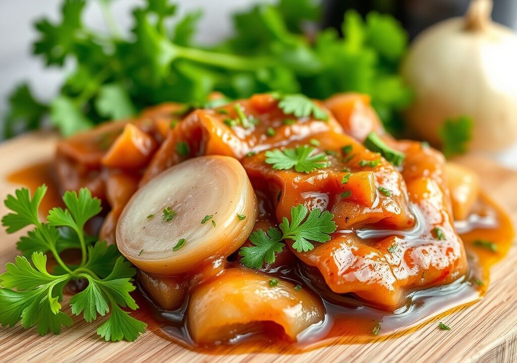 Warme marinade voor groot wild — AI-gegenereerde illustratie
