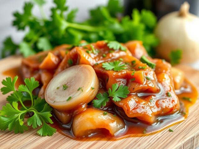 Warme marinade voor groot wild — AI-gegenereerde illustratie
