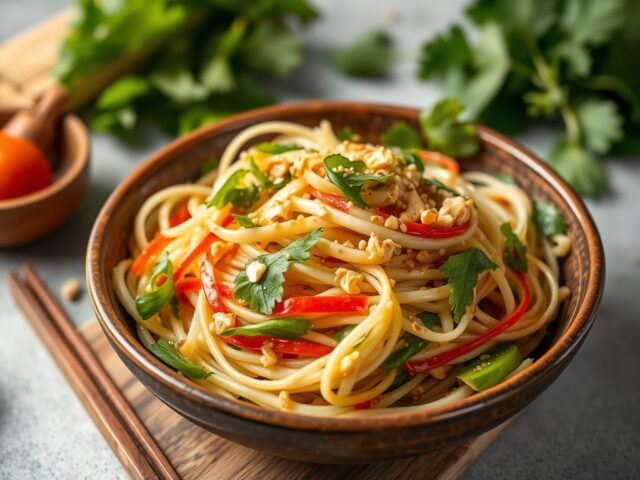 Warme Paksoi Salade — AI-gegenereerde illustratie