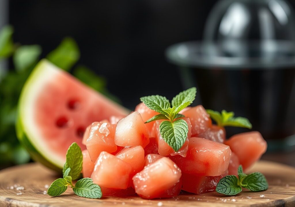 Watermeloen salade — AI-gegenereerde illustratie