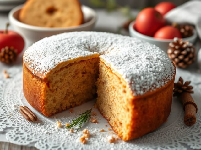 Winterse cake — AI-gegenereerde illustratie