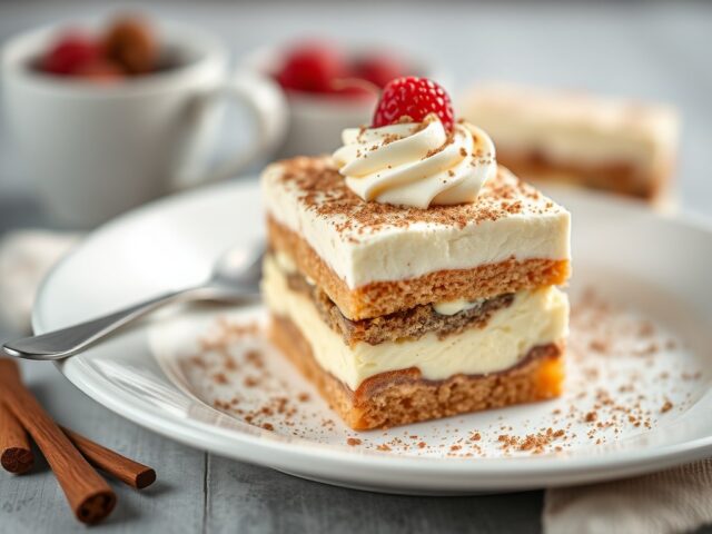Winterse kruidnootjes tiramisu β AI-gegenereerde illustratie