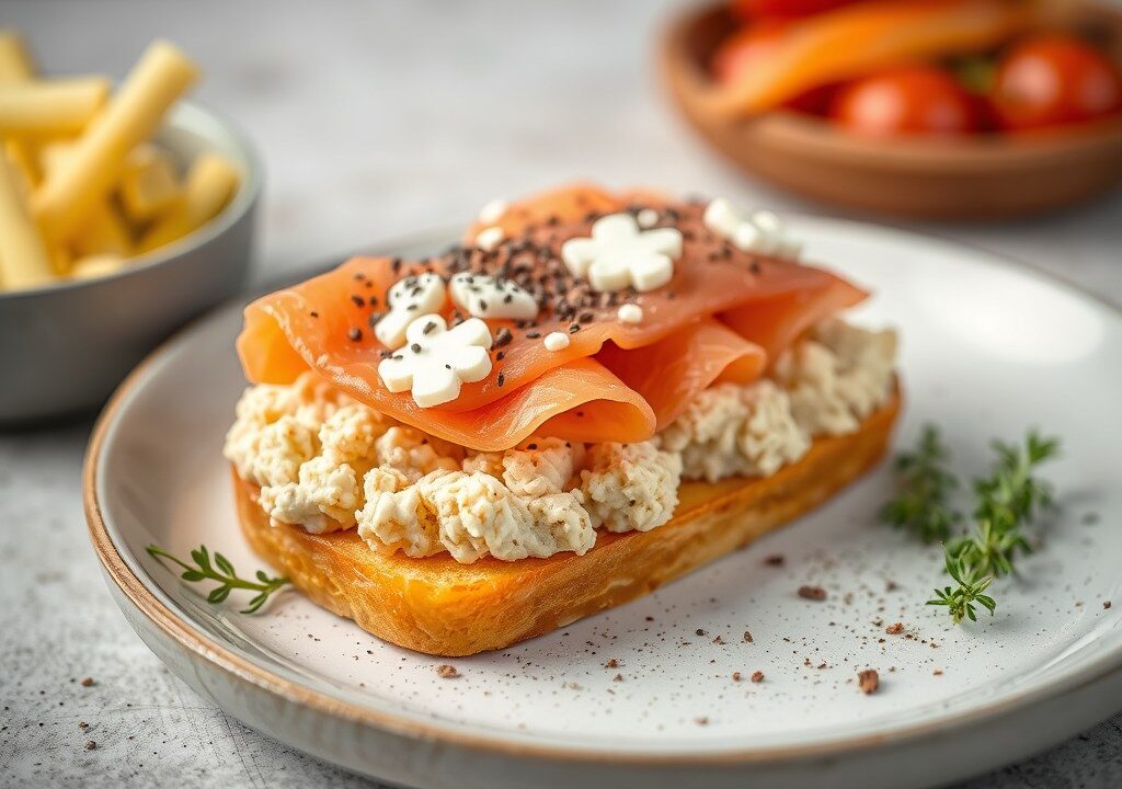 Witloof met hesp en of zalm — AI-gegenereerde illustratie