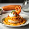 Witloofbootjes met kingkrab en granaatappel