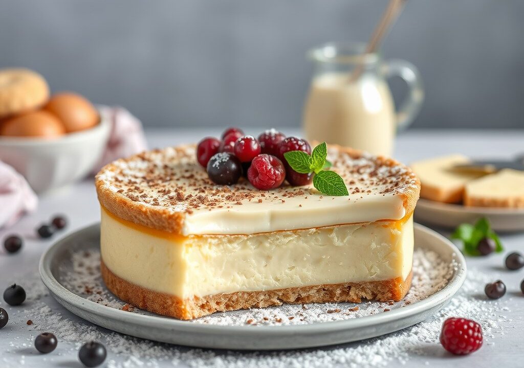 Witte chocoladetaart (2) — AI-gegenereerde illustratie
