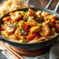Wokschotel met kip en paksoi