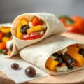 Wraps met Philadelphia en geroosterde groenten