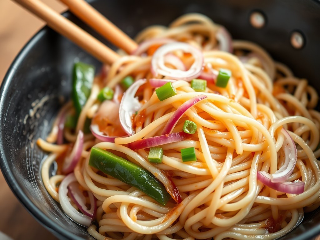 Yaki udon, AI-gegenereerde illustratie