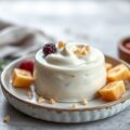 Yoghurt panna cotta met granaatappel