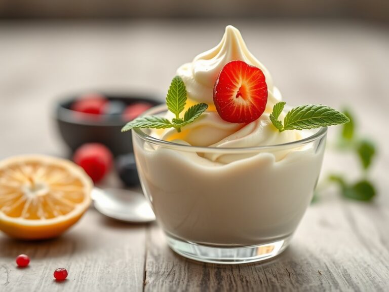 Yoghurtijs — AI-gegenereerde illustratie
