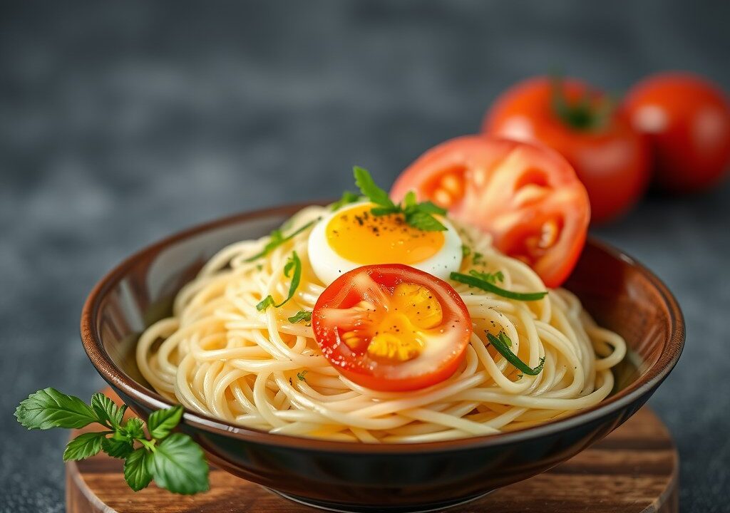 Yuki’s pasta, AI-gegenereerde illustratie