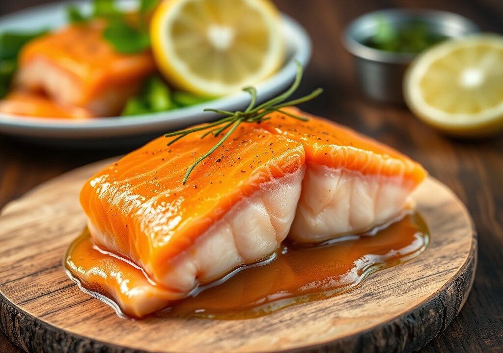 Zalm Tartaar Fumé met Mosterd — AI-gegenereerde illustratie