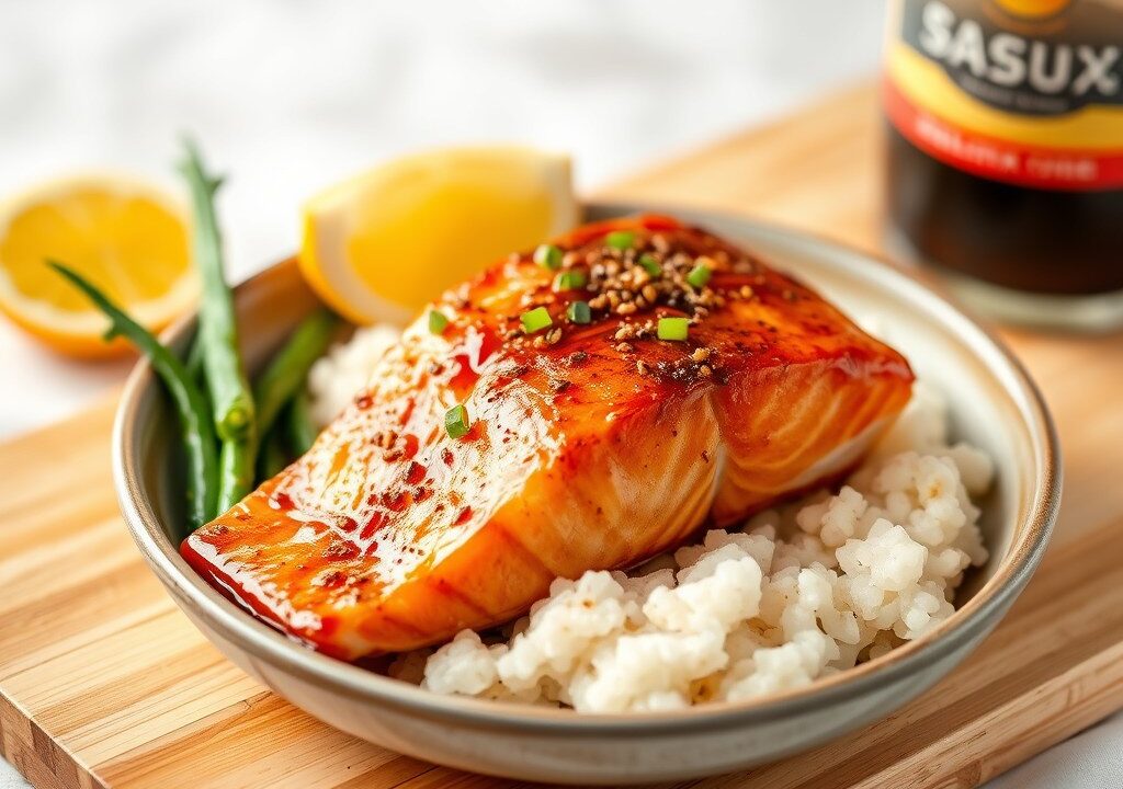 Zalm Teriyaki — AI-gegenereerde illustratie