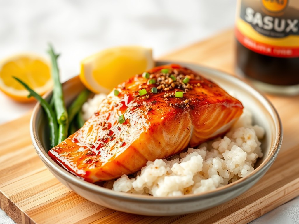 Zalm Teriyaki, AI-gegenereerde illustratie