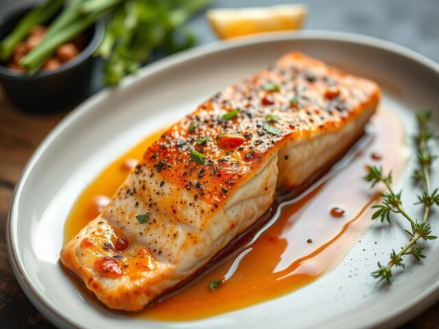 Zalm uit de Oven met Aziatisch Tintje — AI-gegenereerde illustratie