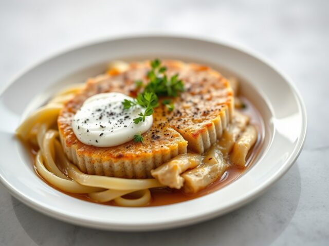 Zalmfilet met mascarpone — AI-gegenereerde illustratie