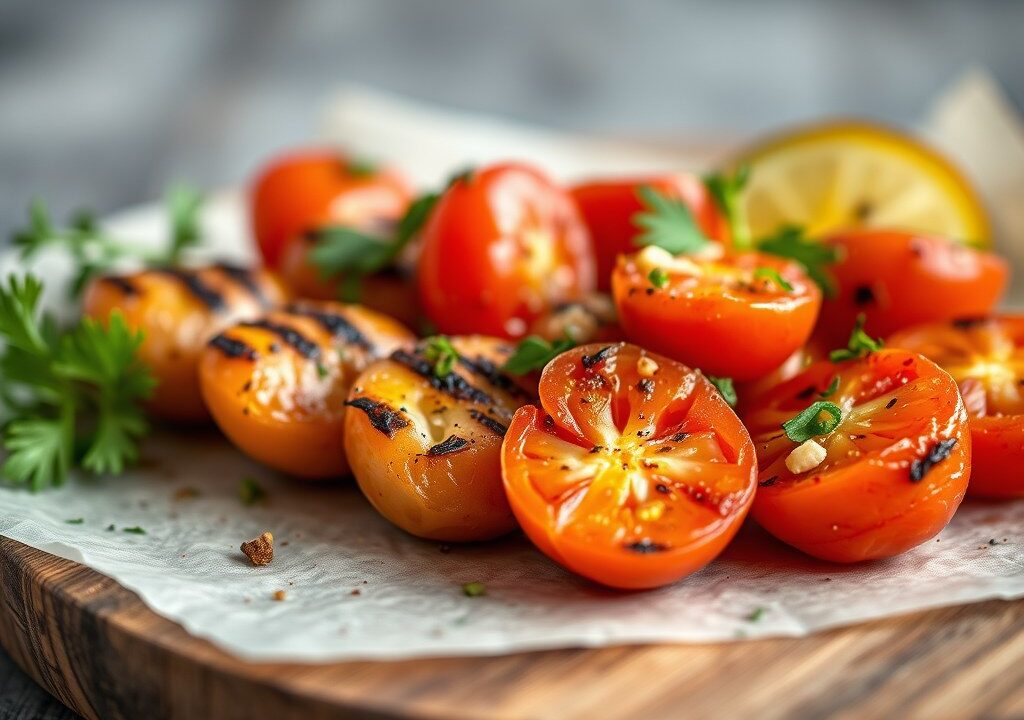 Zeebaars met gekruide Tomaten — AI-gegenereerde illustratie