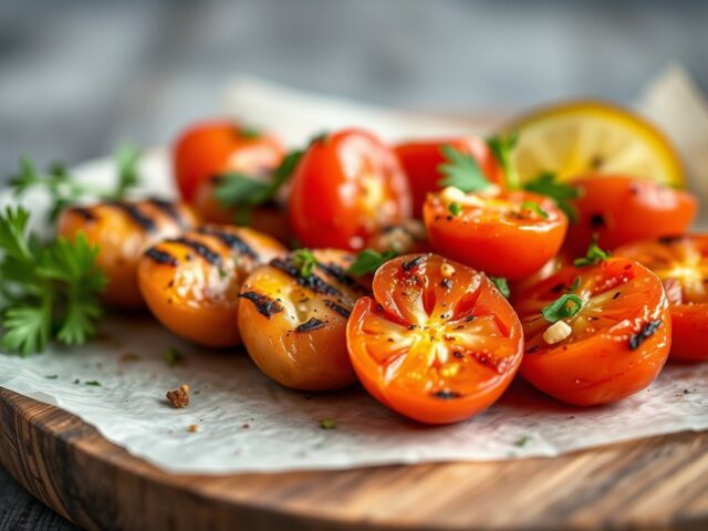 Zeebaars met gekruide Tomaten — AI-gegenereerde illustratie