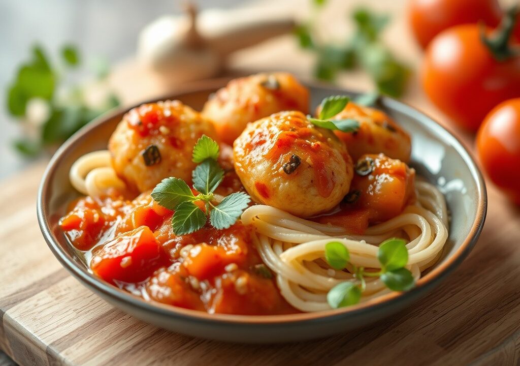 Zeebaars met Tomatensaus — AI-gegenereerde illustratie