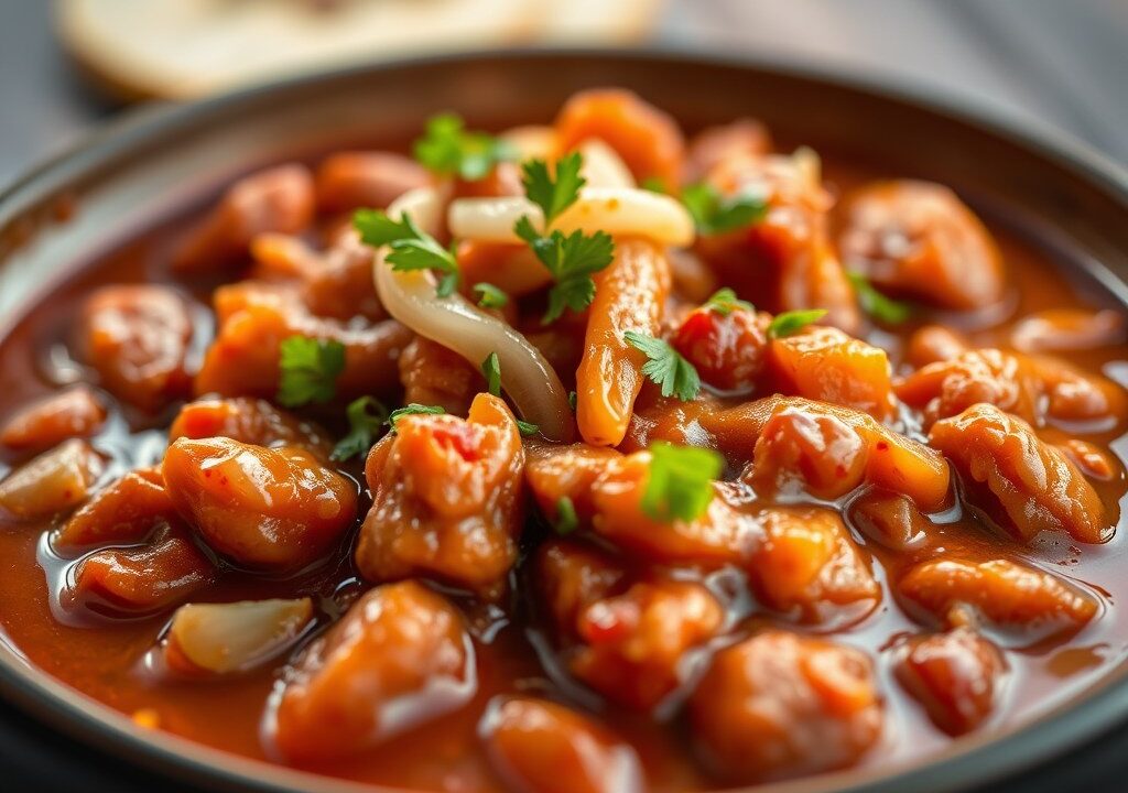 Zomerchili met zeevruchten — AI-gegenereerde illustratie