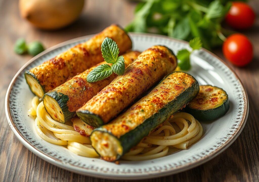 Zucchini alla Scapece — AI-gegenereerde illustratie
