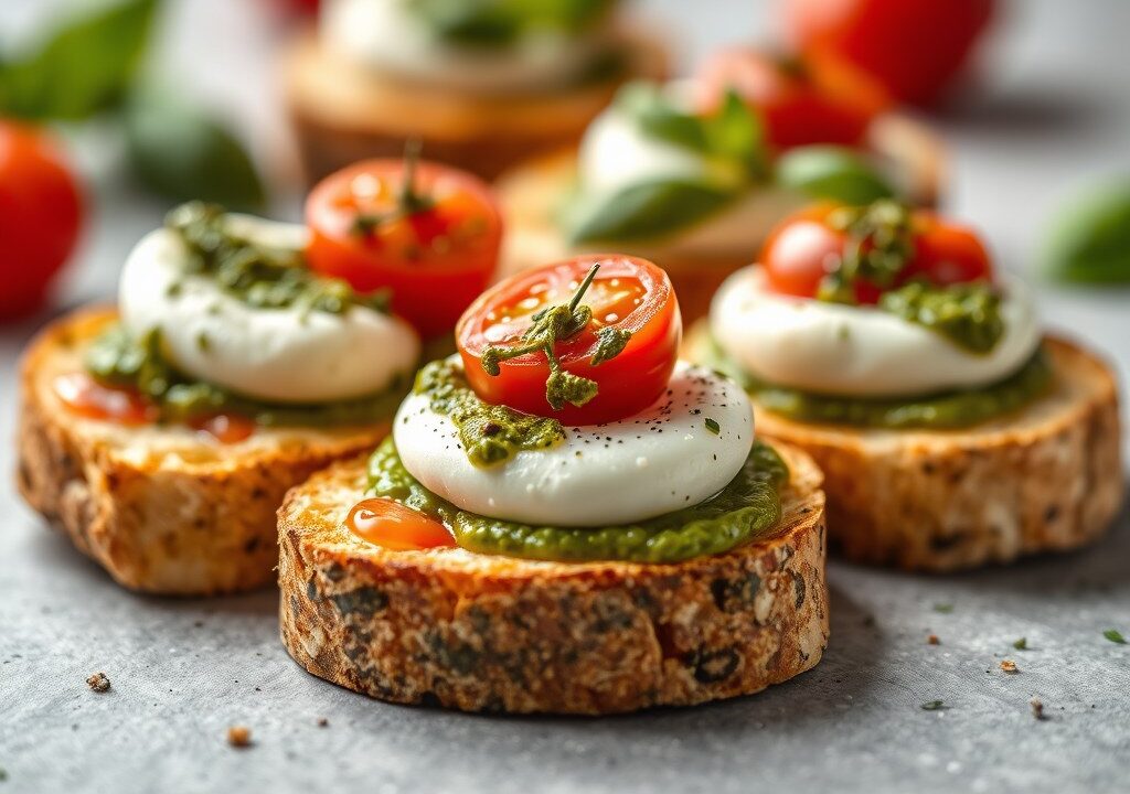 4 Lekkere Hapjes met een Italiaans Karakter, AI-gegenereerde illustratie