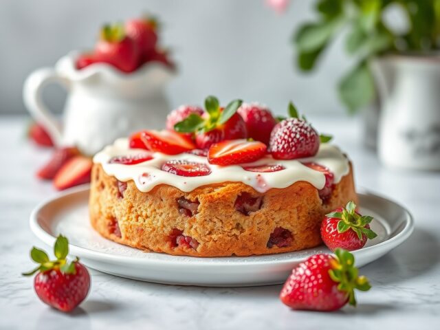 5 minuten aardbeiencake — AI-gegenereerde illustratie