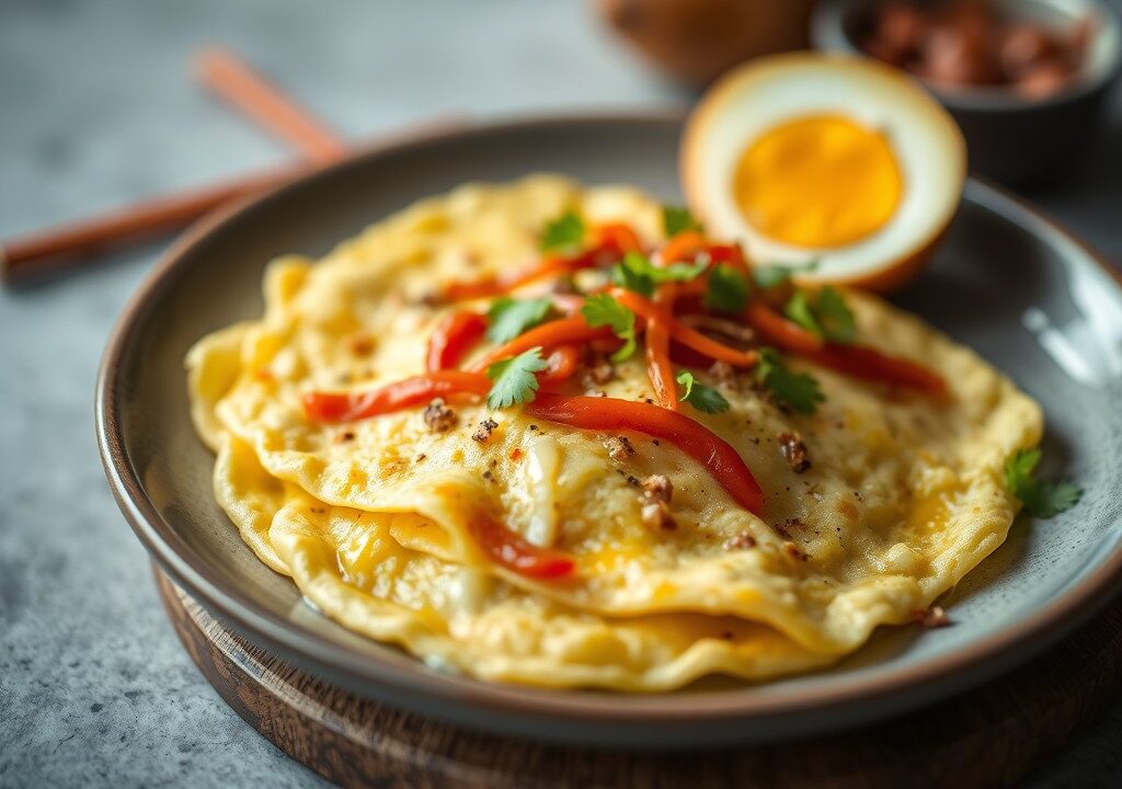 8 Soja-omeletjes met kokos, AI-gegenereerde illustratie