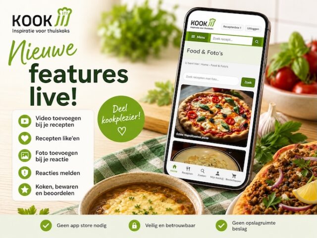 KookJij blijft doorkoken: ontdek onze nieuwste functies!