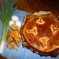 Preitaart met cantharellen