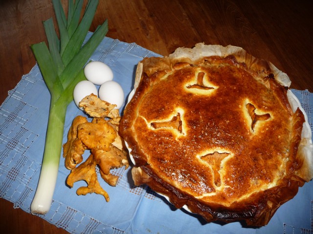 Preitaart met cantharellen — foto 1