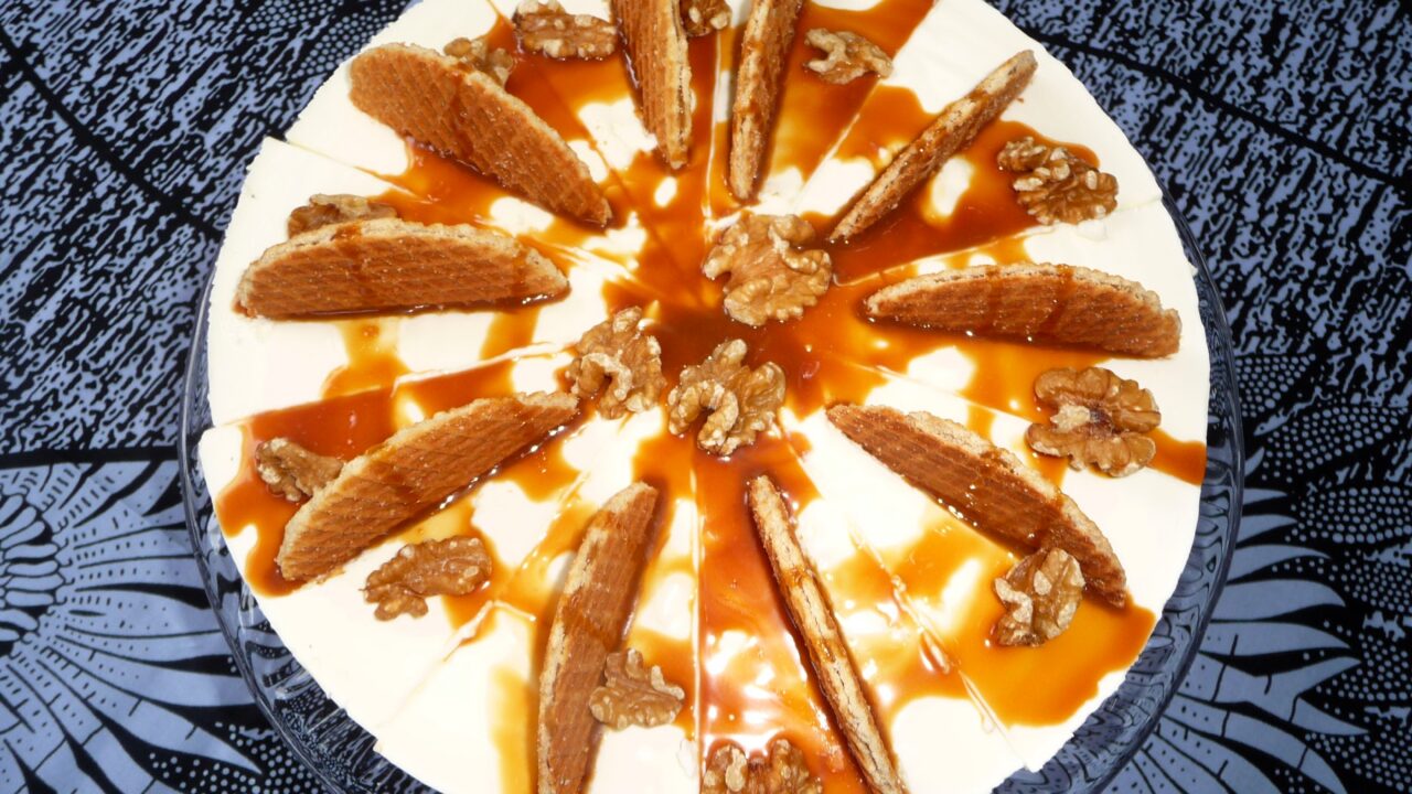Stroopwafel yoghurttaart (no-bake), foto 1