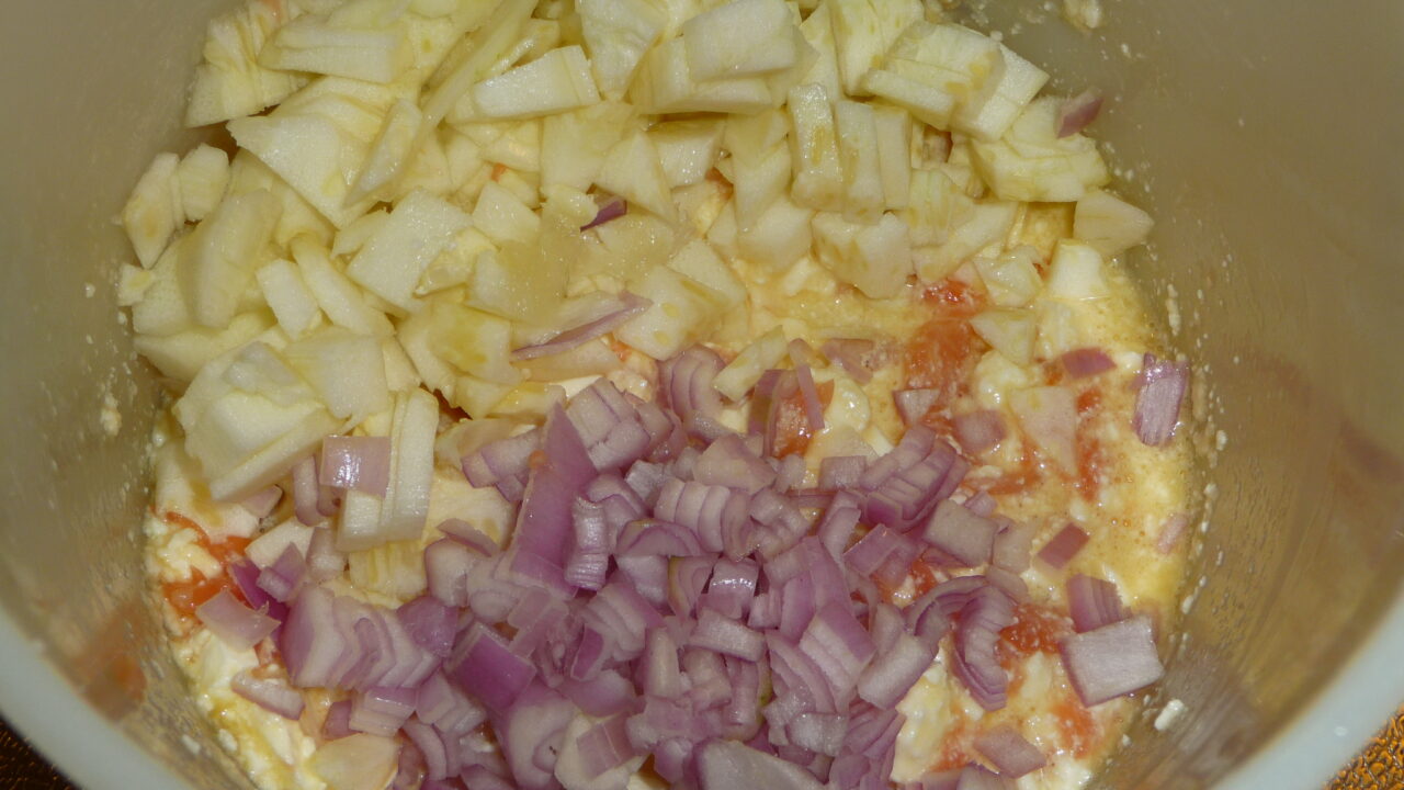Courgette gevuld met gerookte zalm, kaas en ei, foto 5