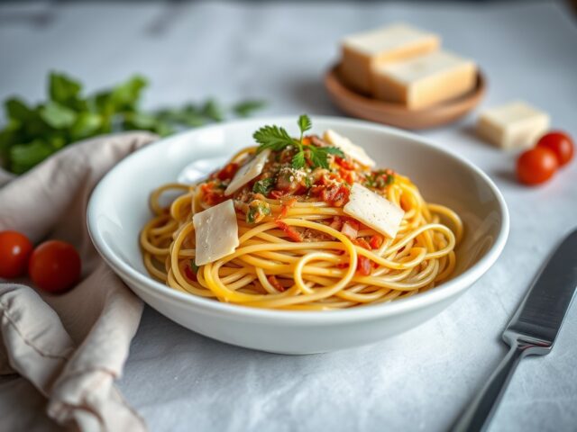 A – klasse spaghetti à la di papà — AI-gegenereerde illustratie