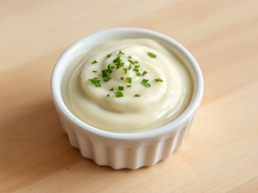 A-Klasse knoflook saus, AI-gegenereerde illustratie