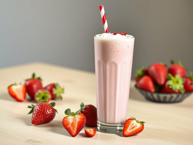 Aarbeien milkshake