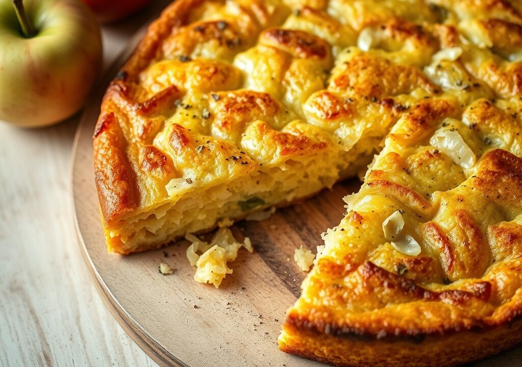 Aardappel-appelcake, AI-gegenereerde illustratie