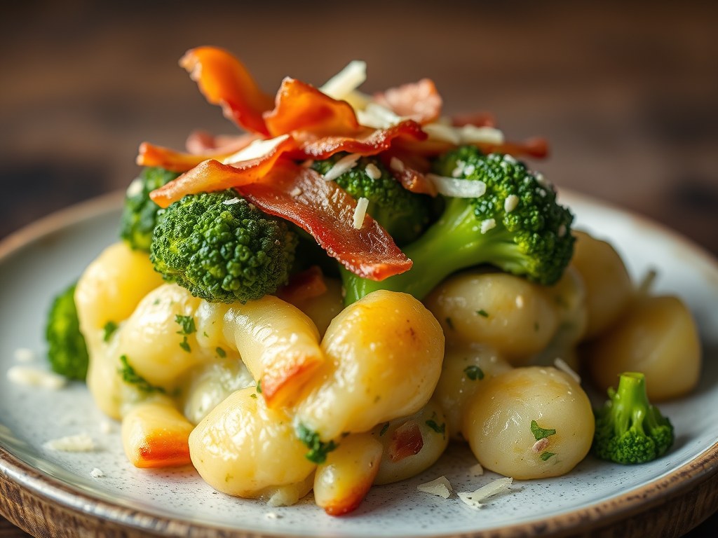 Aardappel-broccolitaart, AI-gegenereerde illustratie