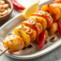 Aardappel-brochette met zeevruchten