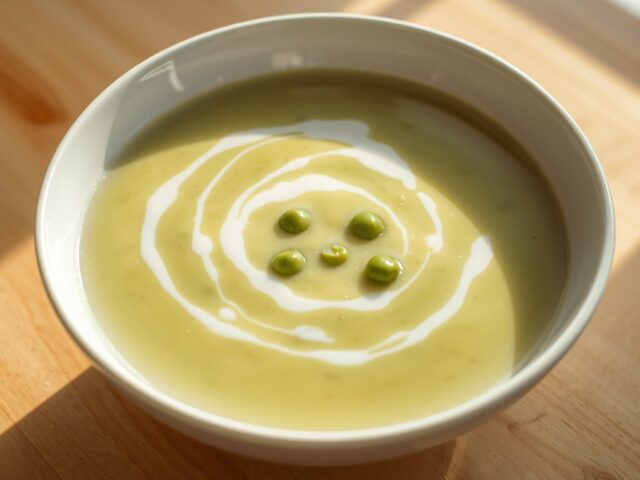 aardappel- doperwtensoep (12 pers)