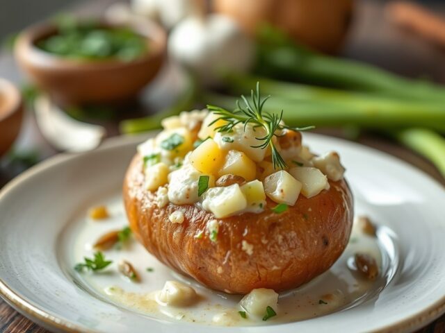 Aardappel gevuld met preimousse