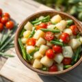 Aardappel-groentenslaatje voor de BBQ