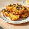 Aardappel-kaas taartjes met kappertjes frituur
