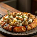 Aardappel-knoflooktaart met geitenkaas