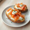 Aardappel met gerookte zalm