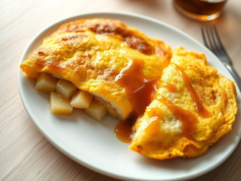 aardappel omelet met whiskeysaus