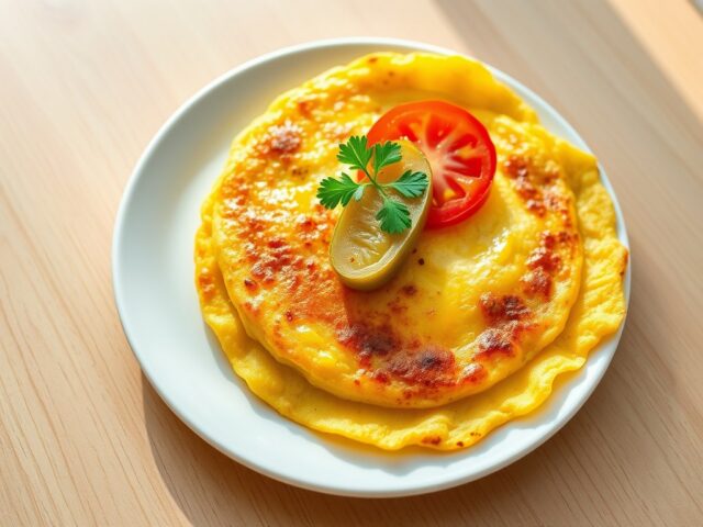 Aardappel ommelet met knoflook